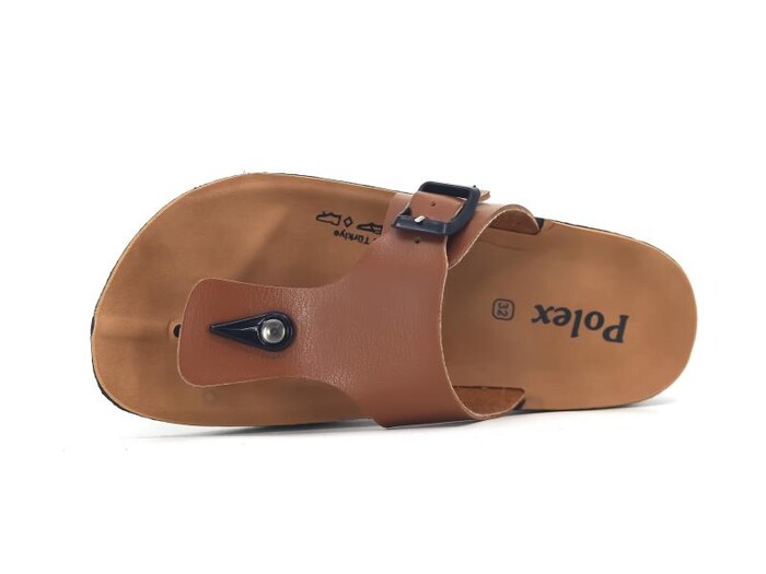 Polex Filet 2201 Birken Klasik Tek Toka Parmak Arası Terlik Taba - 2