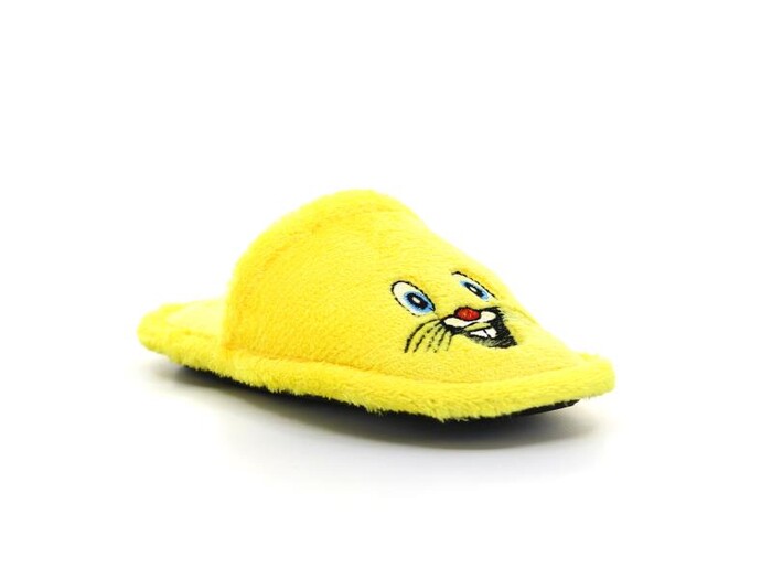 Polex Filet Batı Hayvanlı Nakışlı Ev Terliği Tavşanlı Sarı - Polex