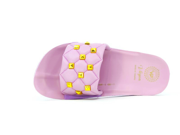 Polex Filet FB-42 Piramit Toka Renkli Taban Günlük Terlik Lila - Polex (1)