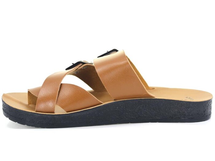 Polex Merdane 10024 Birken Çift Toka Baş Parmak Arası Terlik Kahve - Polex (1)