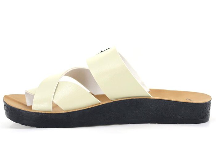 Polex Merdane 10023 Birken Tek Toka Baş Parmak Arası Terlik Bej - 2