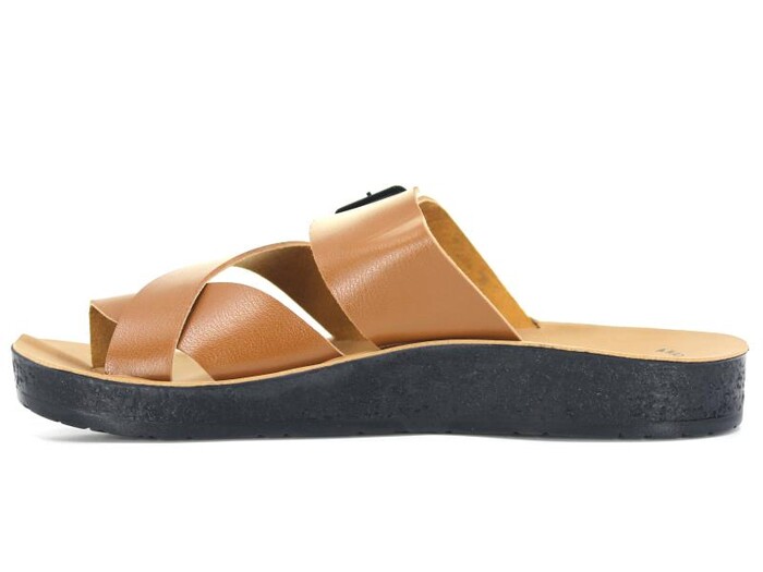 Polex Merdane 10023 Birken Tek Toka Baş Parmak Arası Terlik Kahve - 2