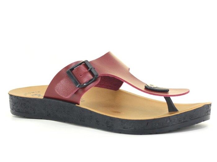 Polex Merdane 10026 Birken Klasik Parmak Arası Terlik Bordo - 1