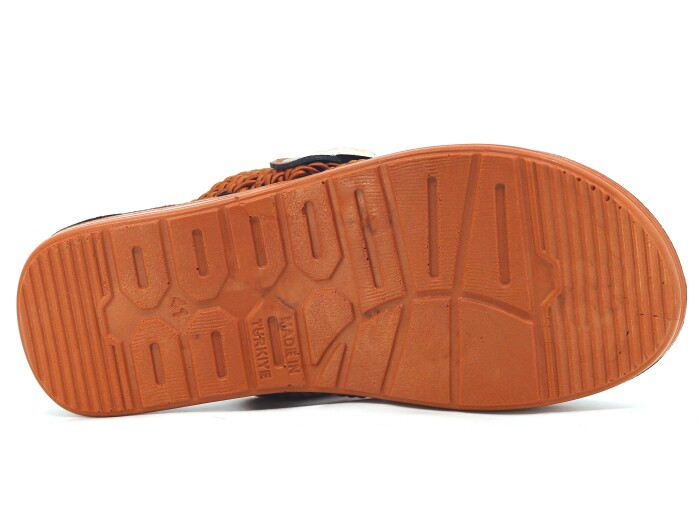 Espadin Merdane 1112 Örgülü Baş Parmak Arası Terlik Taba - 3