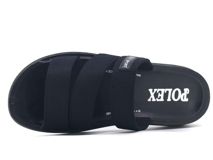 Polex Merdane 200 Üç Bant Sport Günlük Terlik Siyah - Polex (1)