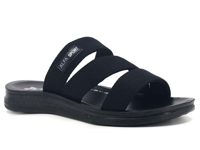 Polex Merdane 200 Üç Bant Sport Günlük Terlik Siyah - Polex