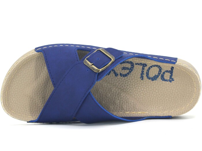 Polex Merdane 20001 Çapraz Tek Toka Spor Taban Günlük Terlik Lacivert - Polex (1)