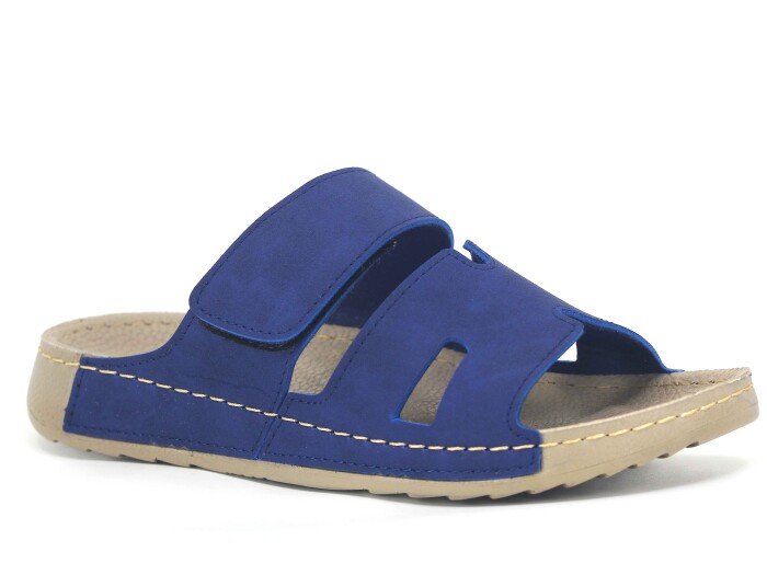 Polex Merdane 20003 Cırtlı Helmes Spor Taban Günlük Terlik Lacivert - Polex