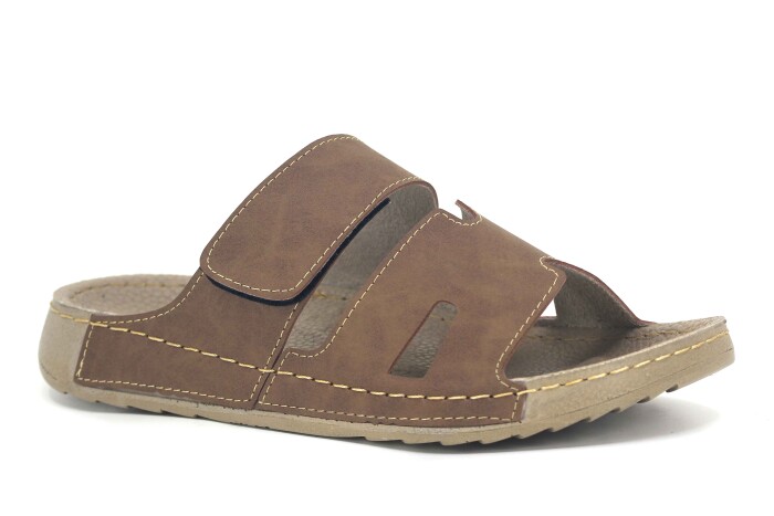 Polex Merdane 20003 Cırtlı Helmes Spor Taban Günlük Terlik Vizon - Polex