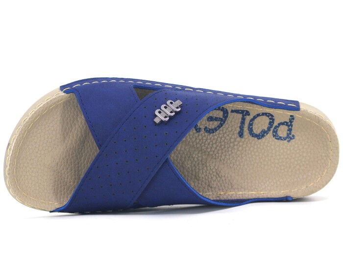 Polex Merdane 20005 Çapraz Lazerli Spor Taban Günlük Terlik Lacivert - Polex (1)