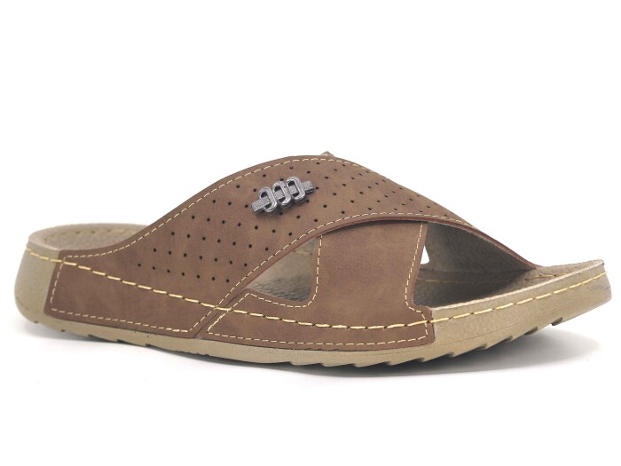 Polex Merdane 20005 Çapraz Lazerli Spor Taban Günlük Terlik Vizon - Polex