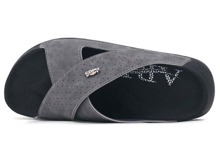 Aris Merdane 20005 Çapraz Lazerli Spor Taban Kutulu Günlük Terlik Gri - Aris (1)