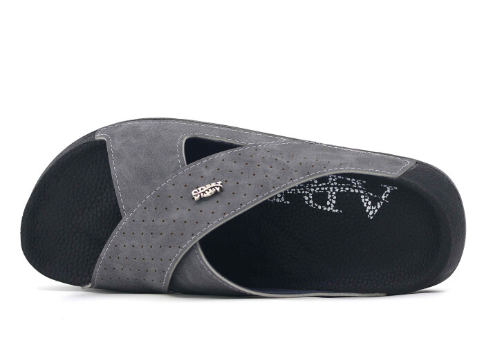 Aris Merdane 20005 Çapraz Lazerli Spor Taban Kutulu Günlük Terlik Gri - Aris (1)