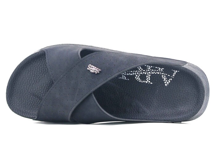 Aris Merdane 20005 Çapraz Lazerli Spor Taban Kutulu Günlük Terlik Siyah - Aris (1)