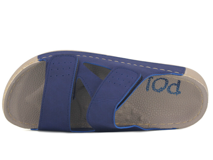 Polex Merdane 20010 Çift Bant Cırtlı Spor Taban Günlük Terlik Lacivert - Polex (1)