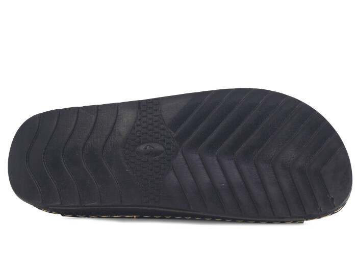 Polex Merdane 20010 Çift Bant Cırtlı Spor Taban Günlük Terlik Siyah - 3