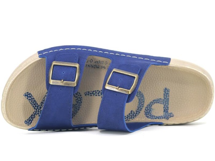 Polex Merdane 20052 Çift Toka Spor Taban Günlük Terlik Lacivert - Polex (1)