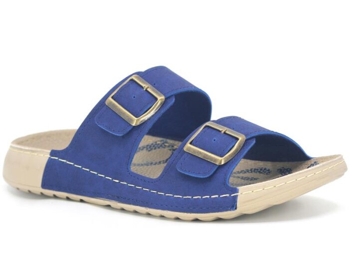 Polex Merdane 20052 Çift Toka Spor Taban Günlük Terlik Lacivert 