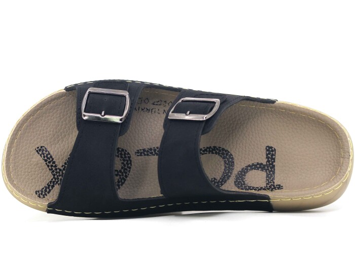 Polex Merdane 20052 Çift Toka Spor Taban Günlük Terlik Siyah - Polex (1)