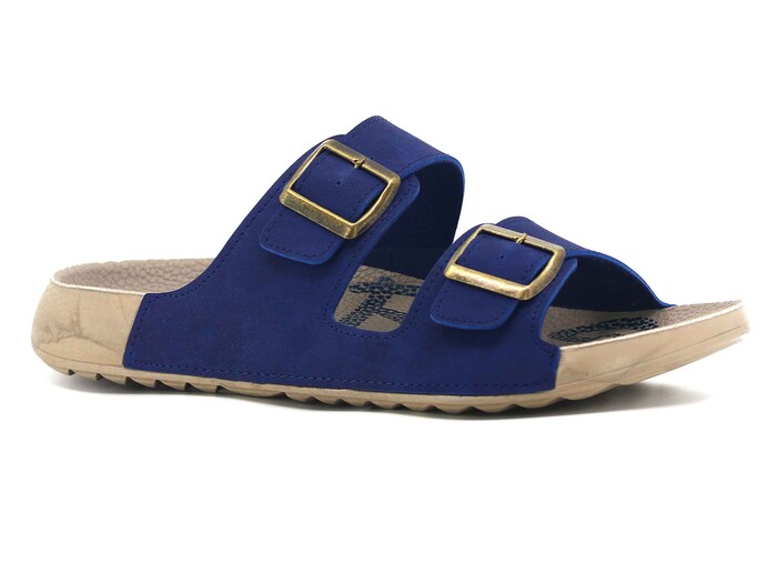 Aris Merdane 20052 Çift Toka Spor Taban Kutulu Günlük Terlik Lacivert - Aris