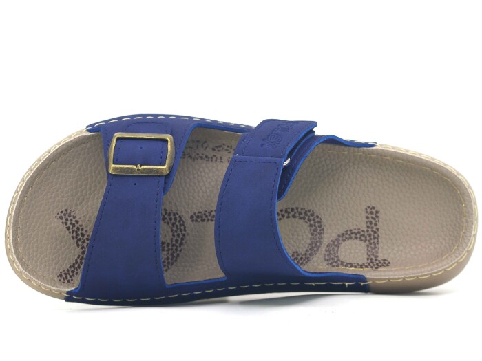 Polex Merdane 20054 Cırtlı Tokalı Spor Taban Günlük Terlik Lacivert - 2