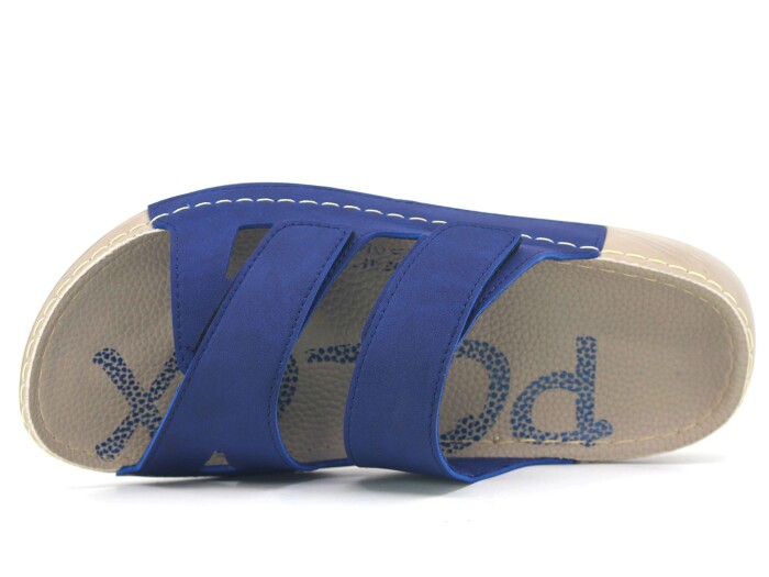 Polex Merdane 20057 Çapraz Uzun Cırtlı Spor Taban Günlük Terlik Lacivert - 2