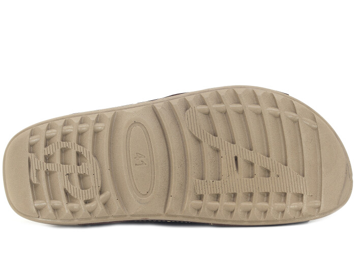 Polex Merdane 20059 Çapraz Cırtlı Tokalı Spor Taban Günlük Terlik Kahve - 3