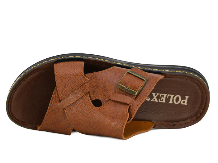 Polex Merdane 5055 Tokalı Geçmeli Mekvalli Günlük Terlik Taba - 2