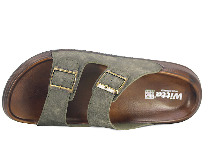 Polex Merdane 54201 Çift Toka Comfort Günlük Terlik Haki - 2