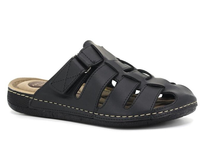 Polex Merdane 954-2 Baron Kapalı Günlük Terlik Siyah - Polex