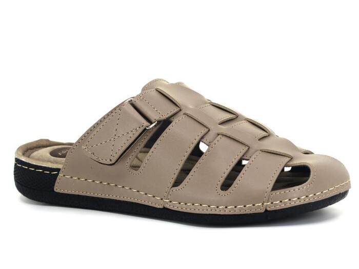 Polex Merdane 954-2 Baron Kapalı Günlük Terlik Vizon - Polex