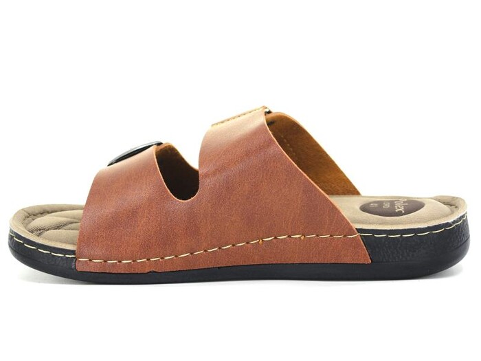 Polex Merdane 955-2 Lord Poşetli Günlük Terlik Açık Kahve - 3