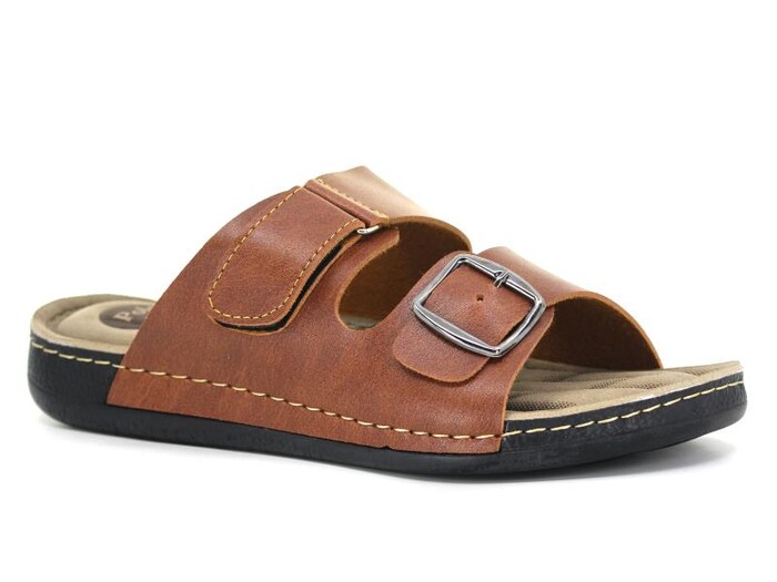 Polex Merdane 955-2 Lord Poşetli Günlük Terlik Açık Kahve - 2