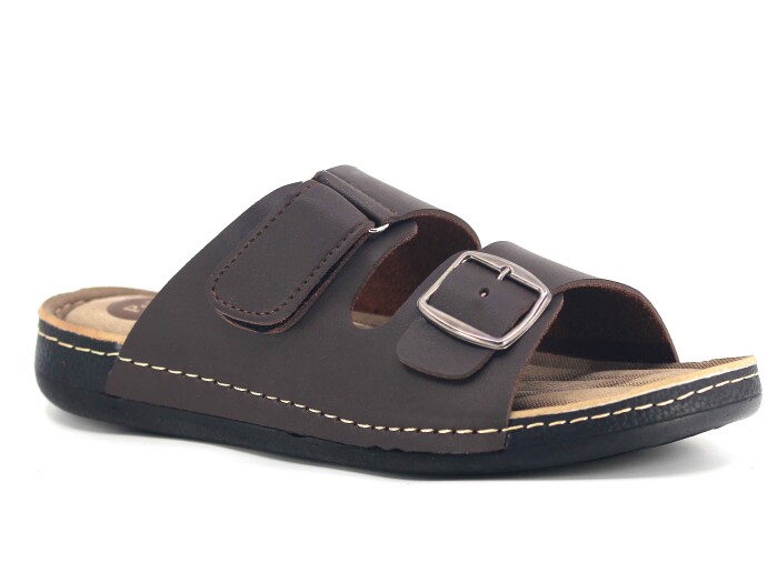 Polex Merdane 955-2 Lord Poşetli Günlük Terlik Kahve 