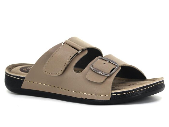 Polex Merdane 955-2 Lord Poşetli Günlük Terlik Vizon - Polex