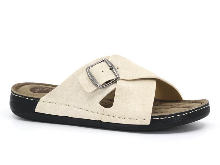 Polex Merdane 955-3 Lord Poşetli Günlük Terlik Bej - Polex