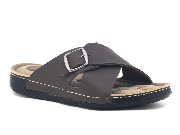 Polex Merdane 955-3 Lord Poşetli Günlük Terlik Kahve - Polex