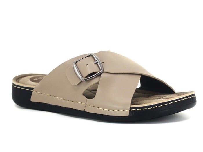 Polex Merdane 955-3 Lord Poşetli Günlük Terlik Vizon - Polex