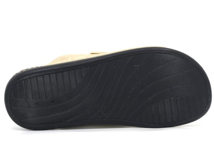 Polex Merdane 955-4 Lord Çift Toka Monta Poşetli Günlük Terlik Kahve - Bej - 3