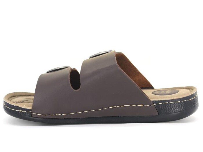 Polex Merdane 955-4 Lord Çift Toka Monta Poşetli Günlük Terlik Kahve - Polex (1)