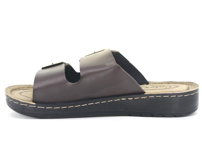 Polex Merdane 972-3 Trend Çift Toka Günlük Terlik Kahve - Polex (1)