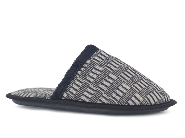 Auris Merdane HSN Çanak Terlik Gri - Siyah - Auris