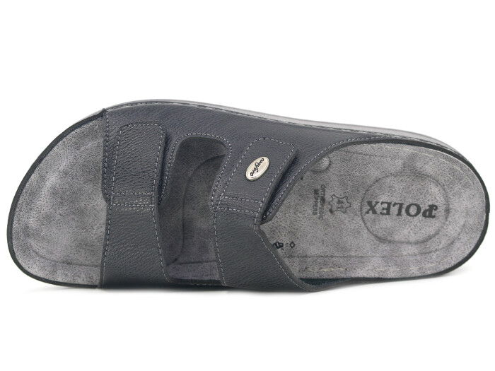 Polex Merdane M224-0103 Çift Bant Cırtlı Monta Günlük Terlik Gri - Polex (1)