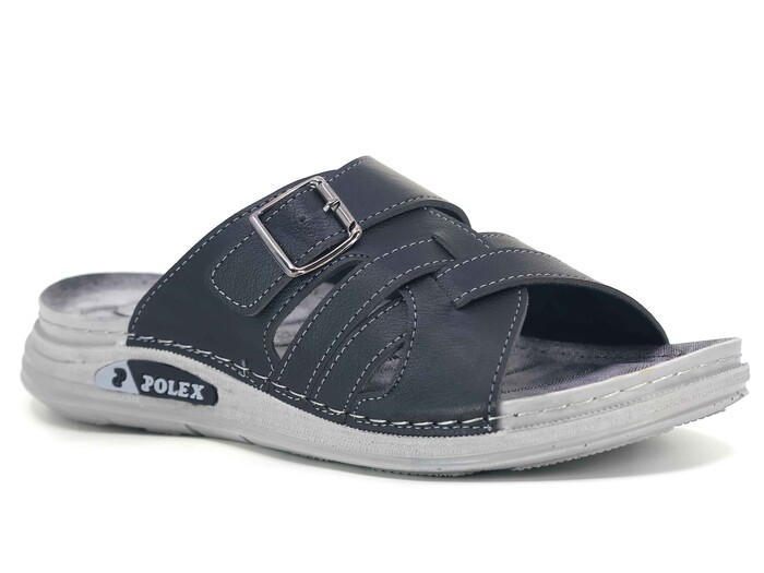 Polex Merdane M226-0108 Geçmeli Tokalı Günlük Terlik Siyah - Polex