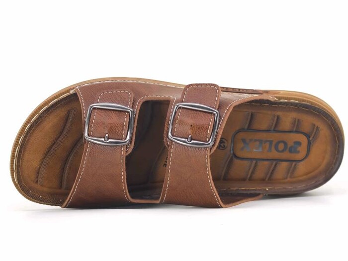 Polex Merdane M226-0115 Çift Toka Monta Günlük Terlik Camel - Polex (1)