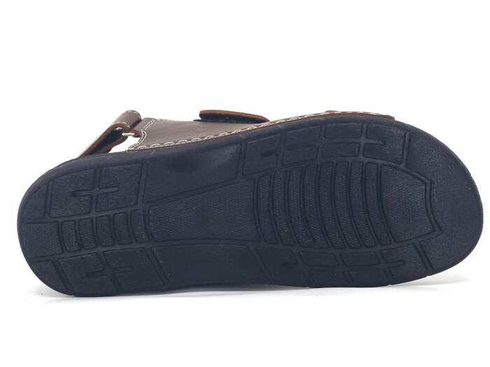 Polex Merdane M244-0201 Çift Bant Cırtlı Monta Sandalet Kahve - 3