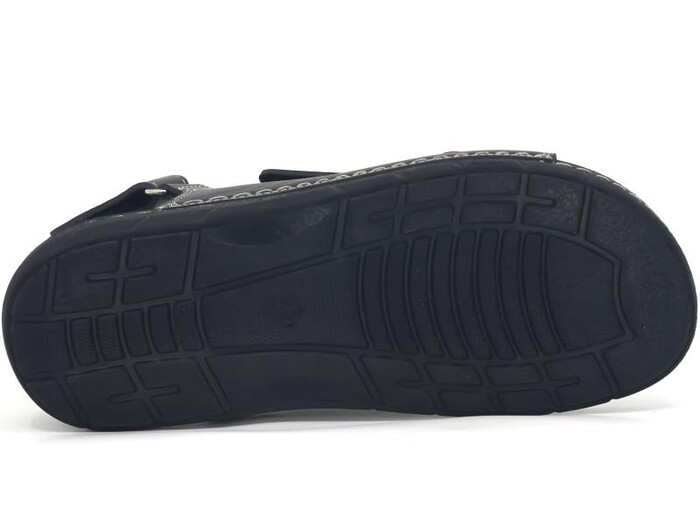 Polex Merdane M244-0201 Çift Bant Cırtlı Monta Sandalet Siyah - 3