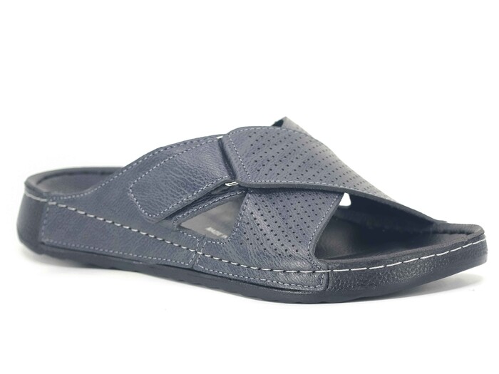 Polex Merdane M246-0110 Çapraz Lazerli Cırtlı Monta Günlük Terlik Gri - Polex