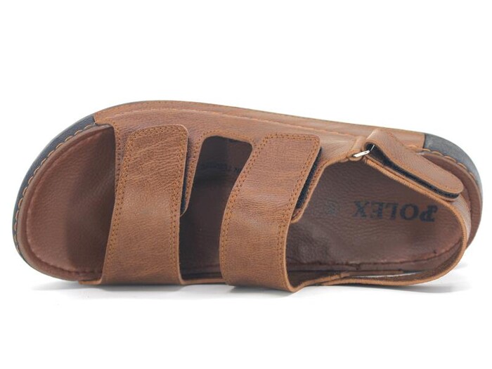 Polex Merdane M246-0201 Çift Cırtlı Monta Sandalet Camel - Polex (1)