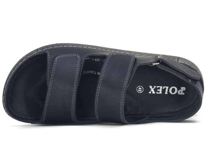 Polex Merdane M246-0201 Çift Cırtlı Monta Sandalet Siyah - Polex (1)